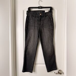 NWT White House Black Market High-Rise Straight Crop Jeans Size 4R The Straight